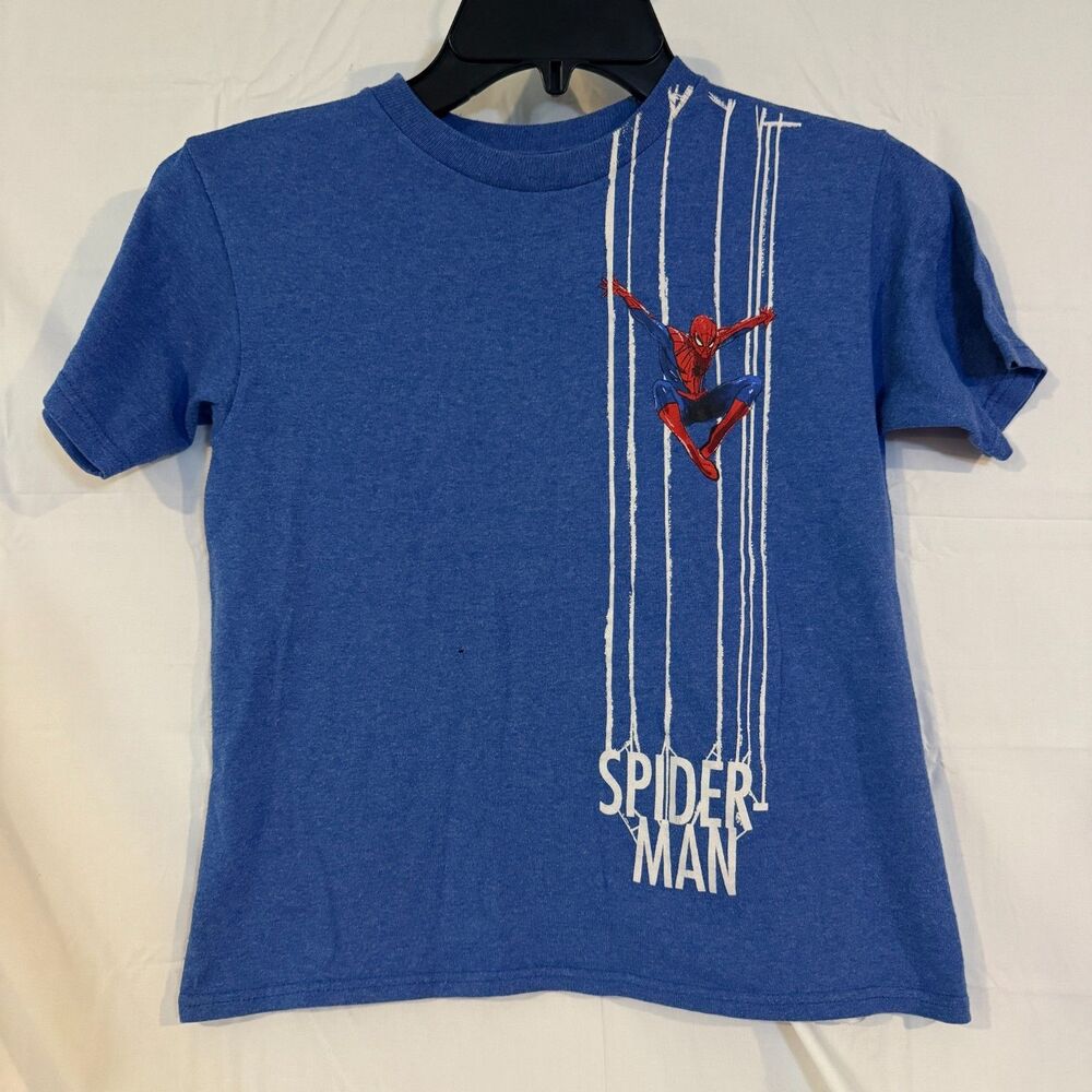 Marvel Spider-Man Far From Home Shirt Youth Medium Blue Graphic Tee Movie Promo